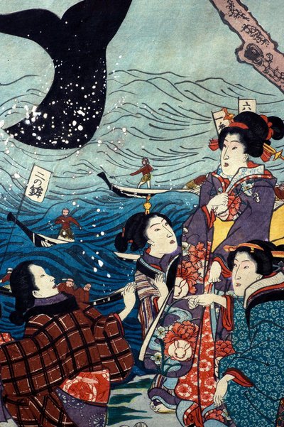 ازدهار السواحل السبعة بالسمك الكبير (Nana ura tairyō hanjō no zu) بواسطة Utagawa Kuniyoshi