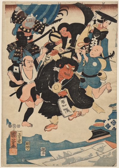 الحدث الغريب لأوكيو ماتاهي ولوحاته الشهيرة بواسطة Utagawa Kuniyoshi