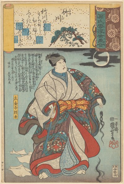 يماثل Ukiyo e فصول Genji الملبدة بالغيوم (عنوان السلسلة على الكائن) بواسطة Utagawa Kuniyoshi