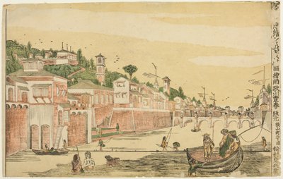 صيد السمك (Senadori no zu) ، من سلسلة "صور المنظور الهولندي (Oranda uki-e)" بواسطة أوتاغاوا تويوهارو