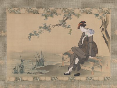 امرأة تبرد نفسها ، كاليفورنيا. 1800. بواسطة أوتاغاوا تويوهيرو