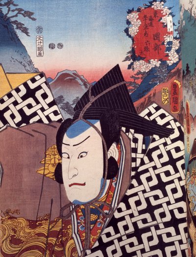 صورة لممثل مسرح كابوكي ، أوكييو إي لأوتاغاوا تويوكوني (1769-1825) ، نقش خشبي ، الحضارة اليابانية ، فترة إيدو (1603-1868) بواسطة أوتاغاوا تويوكوني