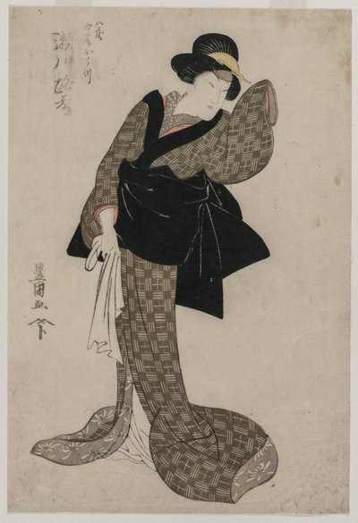 Segawa Roko مثل زوجة Hachizos Ohatsu ، ج .1805. بواسطة أوتاغاوا تويوكوني