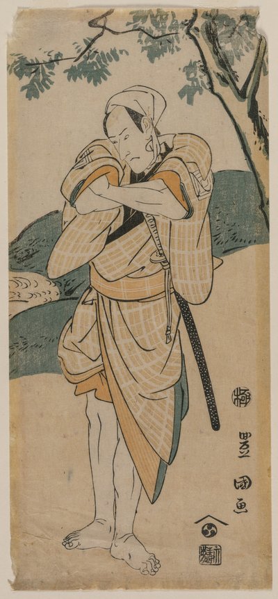 الممثل إيشيكاوا دانجورو باعتباره ساموراي ، 1769-1825. بواسطة أوتاغاوا تويوكوني