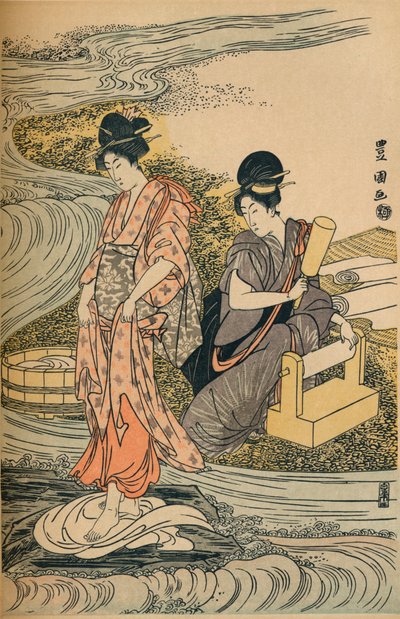 غسل الكتان ، c1800 بواسطة أوتاغاوا تويوكوني