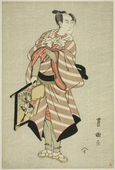 قام الممثل ساوامورا سوجورو الثالث بدور رجل الخيول Muchizo في مسرحية "Miyamairi Musubi no Kamigaki" ، التي تم عرضها على مسرح كيري في الشهر الحادي عشر ، 1797 بواسطة أوتاغاوا تويوكوني الأول