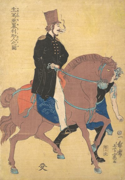 أمريكي رسم من الحياة ، 1861 الشهر الثاني. بواسطة أوتاغاوا يوشيتومي