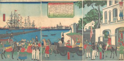 ميناء لندن إنجلترا ، الشهر الثاني ، 1862. بواسطة أوتاغاوا يوشيتورا