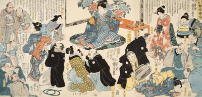 مشهد من Genji monogatari (حكاية Genji) بواسطة Murasaki Shibuku (م 978) ج. 1860 (طبعة خشبية ملونة) بواسطة أوتاغاوا وتويوكوني كونيوشي
