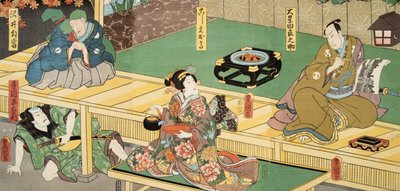 مشهد من Genji monogatari (حكاية Genji) بواسطة Murasaki Shibuku (م 978) ج. 1860 (طبعة خشبية ملونة) بواسطة أوتاغاوا وتويوكوني كونيوشي