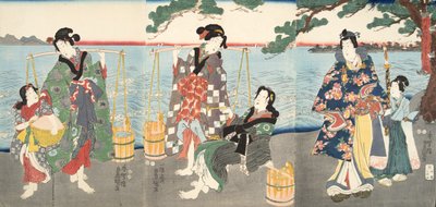 مشهد من Genji monogatari (حكاية Genji) بواسطة Murasaki Shibuku (م 978) ج. 1860 (طبعة خشبية ملونة) بواسطة أوتاغاوا وتويوكوني كونيوشي