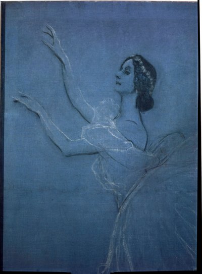 راقصة الباليه آنا بافلوفا (1882-1931) في باليه "سيلفيد" لفريدريك شوبان (1810-1849) (تفصيل). عمل فالنتين الكسندروفيتش سيروف (1865-1911) ، تمبرا وطباشير على قماش بواسطة فالنتين ألكسندروفيتش سيروف