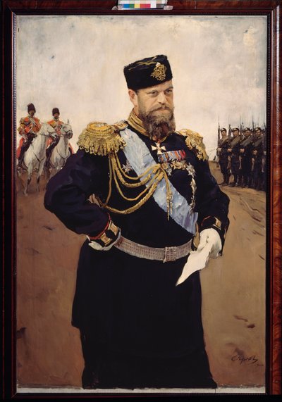 صورة للإمبراطور ألكسندر الثالث (1845-1894). لوحة فالنتين الكسندروفيتش سيروف (1865-1911) ، زيت على قماش بواسطة فالنتين ألكسندروفيتش سيروف