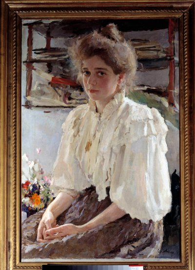 صورة مدام لووف (1864-1955) ، ني ماريا ياكوفلينا سيمونوفيتش ، ابن عم الفنان بواسطة فالنتين ألكسندروفيتش سيروف