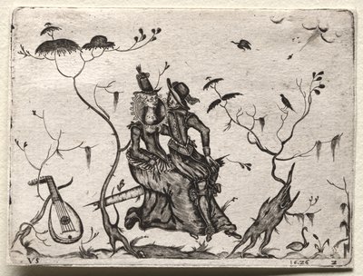 زوج من العشاق 1626. بواسطة فالنتين سيزينيوس