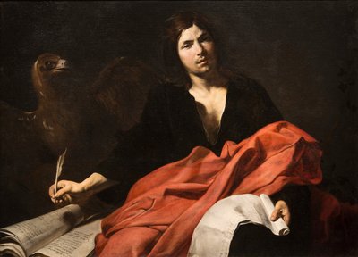 القديس يوحنا الإنجيلي ، بقلم فالنتين دي بولون (1591-1632). زيت على قماش بواسطة فالنتين دي بولوني