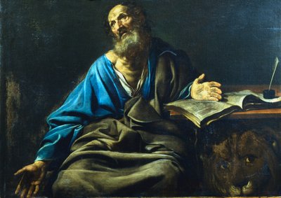 "القديس مرقس الإنجيلي" ، 1611-1632 بواسطة فالنتين دي بولوني