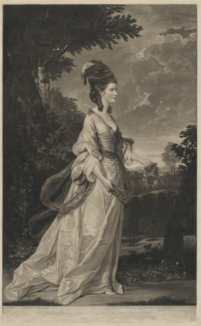 جين (فليمينغ) ، كونتيسة هارينغتون بواسطة Valentine Green after Sir Joshua Reynolds