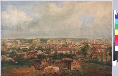 منظر لفيلنا بقلم سادوفنيكوف وفاسيلي سيميونوفيتش (1800-1879). لوحة مائية على ورق بواسطة فاسيلي سيمينوفيتش سادوفنيكوف