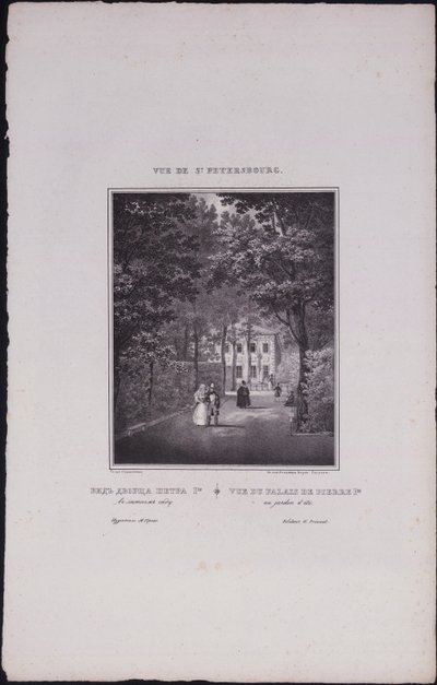 مناظر سانت بطرسبرغ. القصر الصيفي لبطرس الأكبر ، 1833 بواسطة فاسيلي سيمينوفيتش سادوفنيكوف