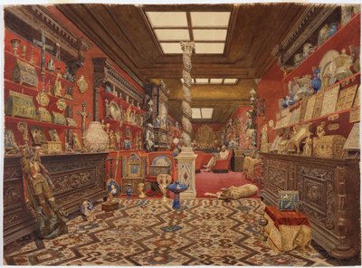 غرفة في سكن Alexander Basilewskys في باريس ، 1870 (مرحاض على ورق) بواسطة Vasili Vasilievich Vereshchagin
