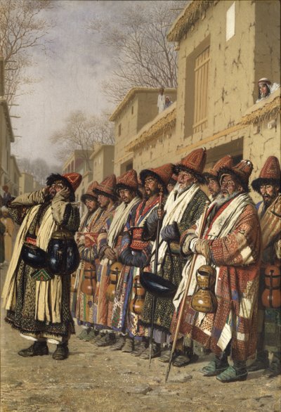 الدراويش جوقة متسول الصدقات في طشقند ، 1870 بواسطة Vasili Vasilievich Vereshchagin