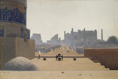 الشارع الرئيسي في سمرقند في الصباح الباكر ، 1869-1870 بواسطة Vasili Vasilievich Vereshchagin