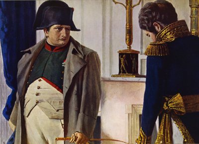 نابليون بونابرت وجاك لوريستون (طباعة حجرية ملونة) بواسطة Vasili Vasilievich Vereshchagin
