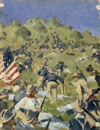 ثيودور روزفلت يأخذ مرتفعات سانت جوان بواسطة Vasili Vasilievich Vereshchagin