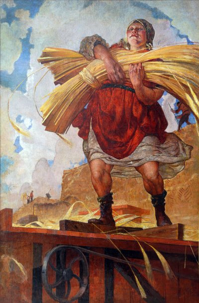مزارع جماعي على قدم المساواة Kostyanitsyn ، فاسيلي نيكولايفيتش (1881-1940). زيت على قماش بواسطة فاسيلي نيكولايفيتش كوستيانتسين
