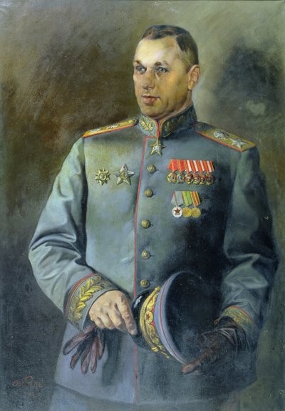 صورة لمارشال الاتحاد السوفيتي وبولندا، كونستانتين روكوسوفسكي (1896-1968) بواسطة فاسيلي نيكولايفيتش ياكوفليف
