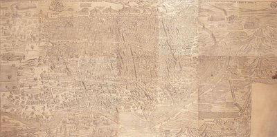 خريطة القاهرة ، منظر عين الطائر ، 1549 بواسطة Venetian School