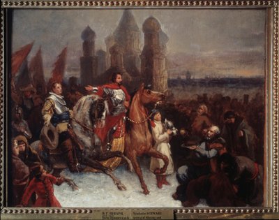 دخول القيصر فاسيلي الرابع ملك روسيا والكونت جاكوب دي لا غاردي إلى موسكو - رسم بقلم فياتشيسلاف غريغوريفيتش شوارتز (1838-18) بواسطة فياتشيسلاف غريغوريفيتش الأسود