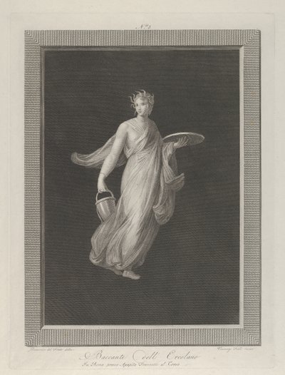 قطب عاري جزئيًا يحمل قرصًا في يدها اليسرى المرفوعة ودلوًا في ح ... ، كاليفورنيا. 1795-1820 بواسطة دومينيكو ديل فريت