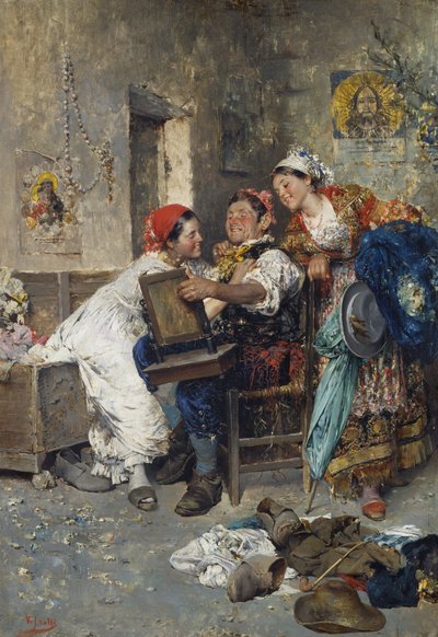 Gypsies, man with two women بواسطة فيتشنزو إيرولي