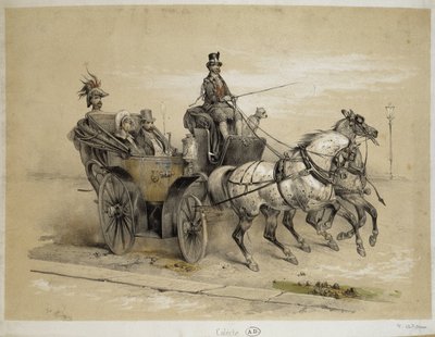 Caleche - الطباعة الحجرية بواسطة آدم ، v 1840 بواسطة فيكتور آدم