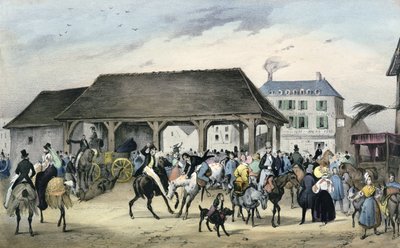 مهرجان الحمير في مونتمورنسي ، سلسلة "المشاهد المحلية حول باريس" ، سلسلة ، 1830 ، بواسطة فيكتور آدم