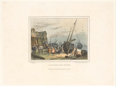 شاطئ سان فاليري سور سوم سانت فاليري سور سوم (العنوان على الجسم) أزياء سكان مدن الموانئ (عنوان السلسلة) Costumes de marins، dessinés dans les port (عنوان السلسلة) بواسطة هنري ريتنر