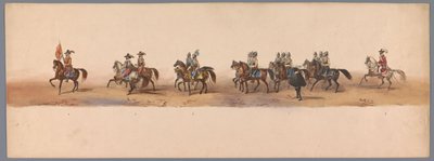 موكب تاريخي في الذكرى المئوية الثانية لجامعة أوترخت ، 1836 (اللوحة 2) مسيرة الجيش الهولندي إلى أوستند ، 3 يوليو 1600 ، في اليوم التالي للانتصار في Nieuwpoort ؛ وفقًا للأداء المليء بالملابس الذي قدمه H H Student بواسطة شركة Caramelli and Co.