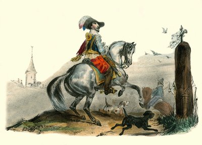 Viscount of Sommiere ، رجل لانغدوك وسيد البلد. في "" الألبوم غروتسك ، اختيارات من الأنواع المتميزة "، الرسوم التوضيحية لفيكتور آدم ، باريس ، حوالي عام 1850. بواسطة فيكتور آدم