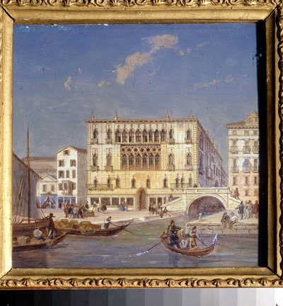 "Vue de Venise: le palais Bernardo" (مناظر لمدينة البندقية. قصر برناردو) لوحة رسمها جان فيكتور (جان فيكتور) فنسنت آدم (1801-1867) متحف الدولة للفنون في القرن التاسع عشر ، تولا ، روسيا بواسطة فيكتور آدم