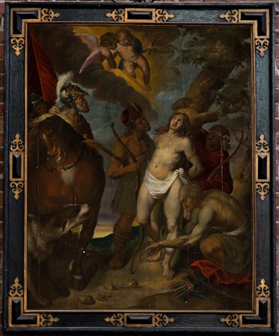 كنيسة الرعية (Parochiekerk Sint-Walburga). فيكتور بوكيه (؟). القديس سيباستيان. زيت على اللوحة. بواسطة فيكتور بوكيه