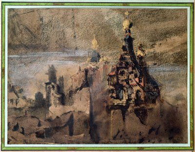 ذاكرة أسبانيا ، 1850 (غسل الحبر والغواش على الورق) بواسطة فيكتور هوغو