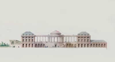 التصميم الأول لقصر البويلح ، سانت أندريه دي كوبزاك ، آكيتاين ، c.1787 (قلم ، حبر و مرحاض) بواسطة فيكتور لويس