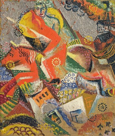 تكوين مع الفارس الأحمر ، 1920 (زيت وورق على قماش) بواسطة Victor Nikandrovich Palmov