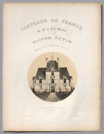 Frontispiece ، باب قلعة سانت مانفيو كالفادوس ، 1860. بواسطة فيكتور بيتي