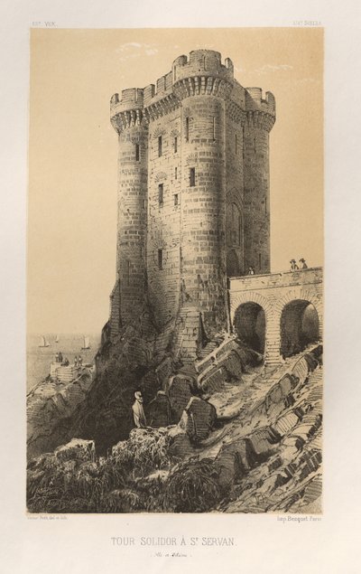 ... Pl. 13 ، Tour Solidor a St. Servan Ille-et-Vilaine ، 1860. بواسطة فيكتور بيتي