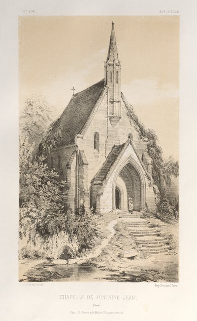 ... ص .22 ، Chapelle de Fontaine-Jean Loiret ، تم نشره عام 1860. بواسطة فيكتور بيتي