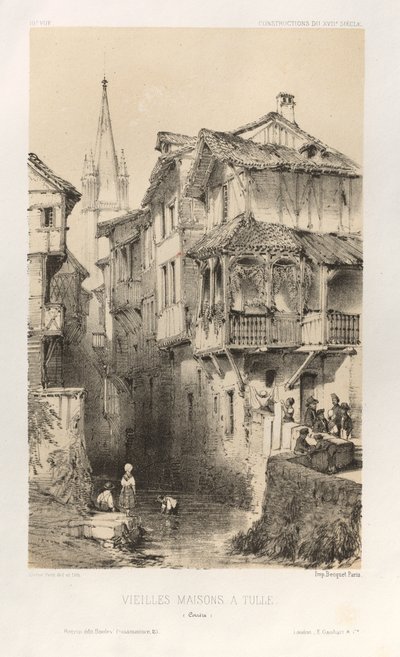 ... رر. 10 ، Vielles Maisons A Tulle Correze ، 1860. بواسطة فيكتور بيتي