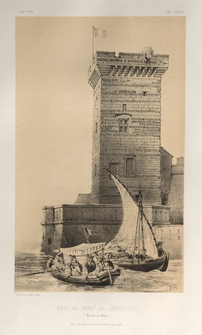 ... رر. 34 ، Tour Du Port De Marseille Bouches Du Rhône ، 1860. بواسطة فيكتور بيتي